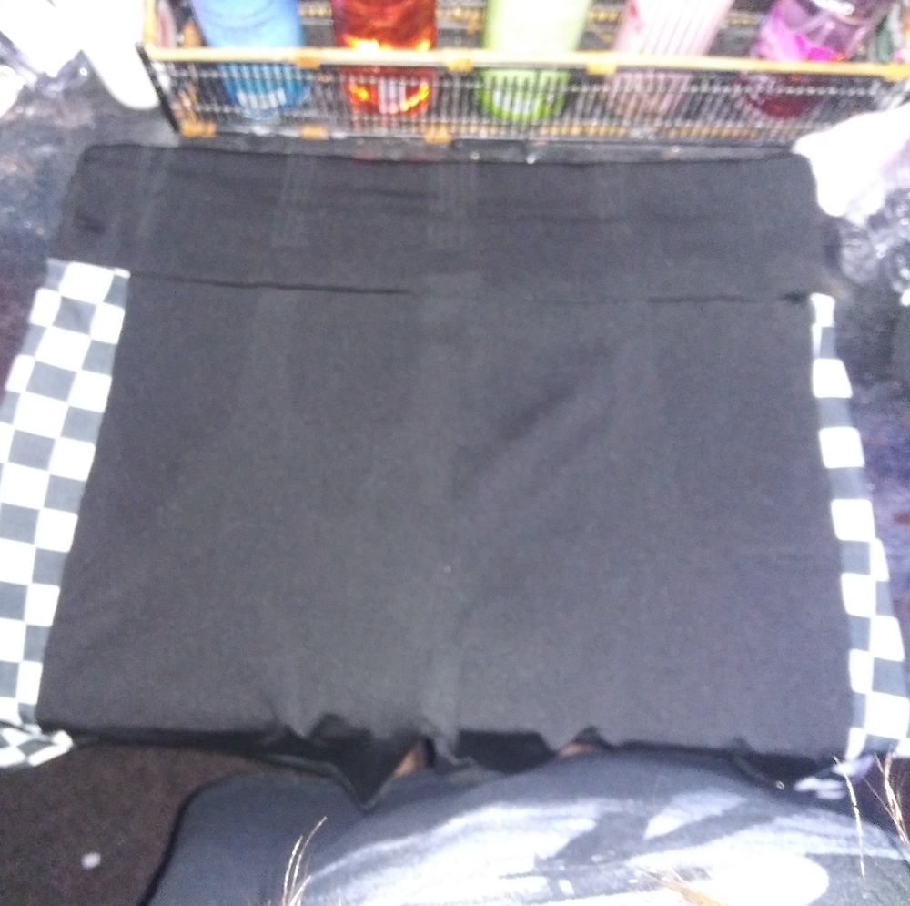 Checkered biker shorts